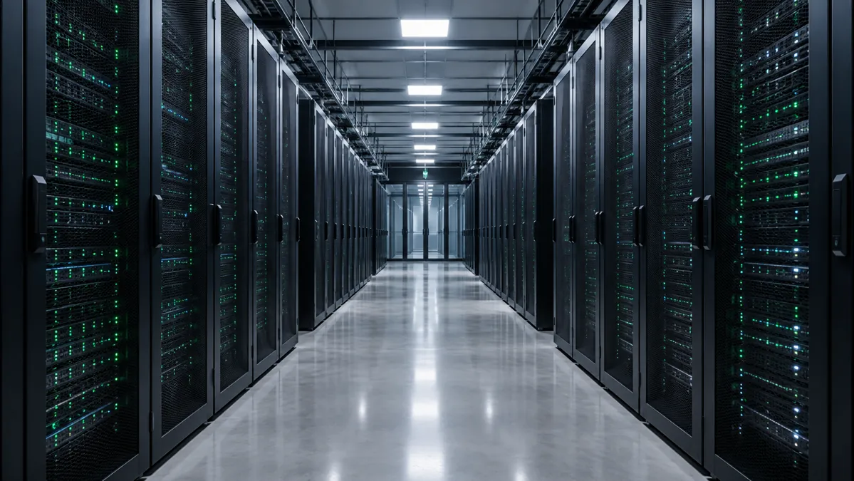 Illustration of data centre hosting infrastructure