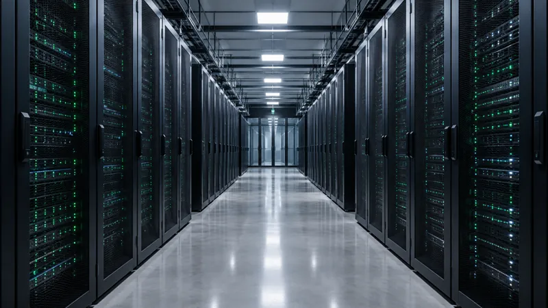 Illustration of data centre hosting infrastructure